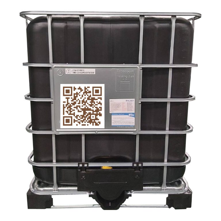 IBC 1000 Liter. ถัง 1000 ลิตร (พาเลทเหล็ก+ขาพลาสติก) ถังสีดำ (ถังบรรจุสารเคมี) ถังเบ๊าท์