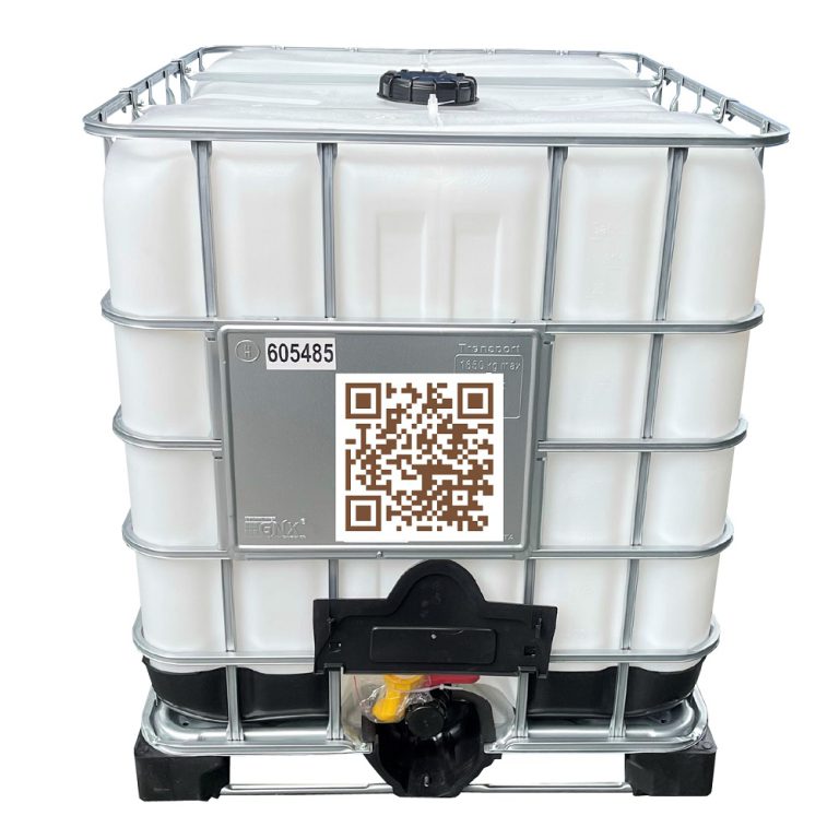 IBC 1000 Liter. ถัง 1000 ลิตร (พาเลทเหล็ก+ขาพลาสติก) ถังสีขาวใส (ถังบรรจุสารเคมี) ถังเบ๊าท์