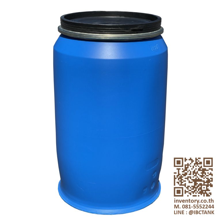 ถังพลาสติก 200 ลิตร (ฝาเปิด) Open Top 200 Liter. (Double Ring)